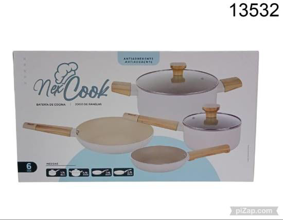 Imagen de SET DE COCINA X6 PIEZAS NEX COOK 3.26